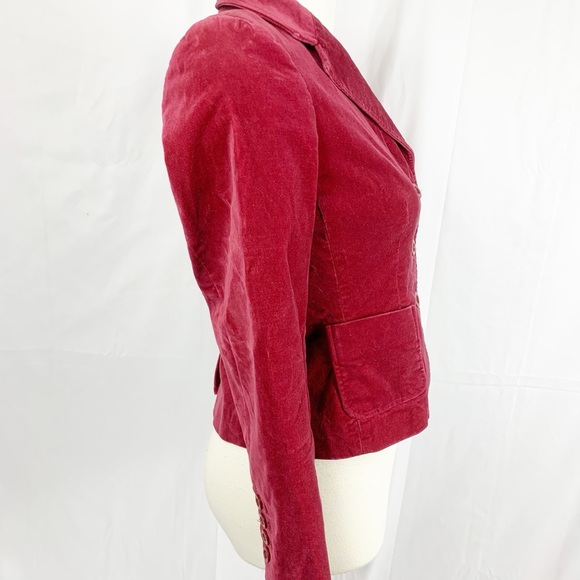 ❤️Style&Co Petite Red/Pink Stretch Velour Blazer Jacket Women’s 6P❤️ - Picture 5 of 8